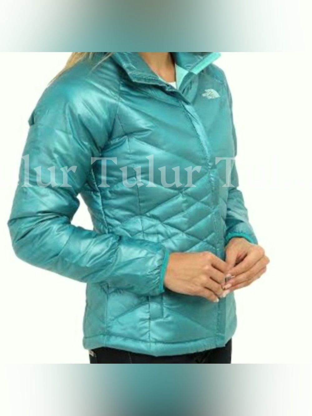 The North Face Teal 550 Down Quilted Puffer Aconcagua Jacket S
